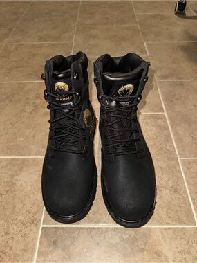 Brahma Black Work Boots with Yellow Logo
